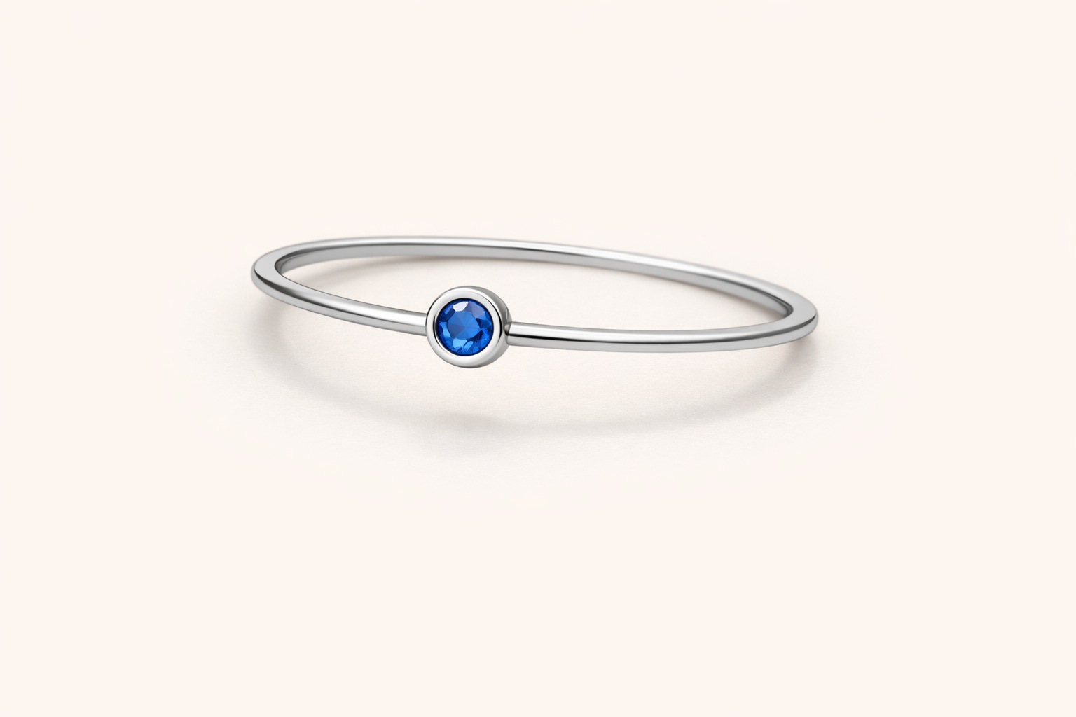 Classy Blue Stone Ring (light weight)